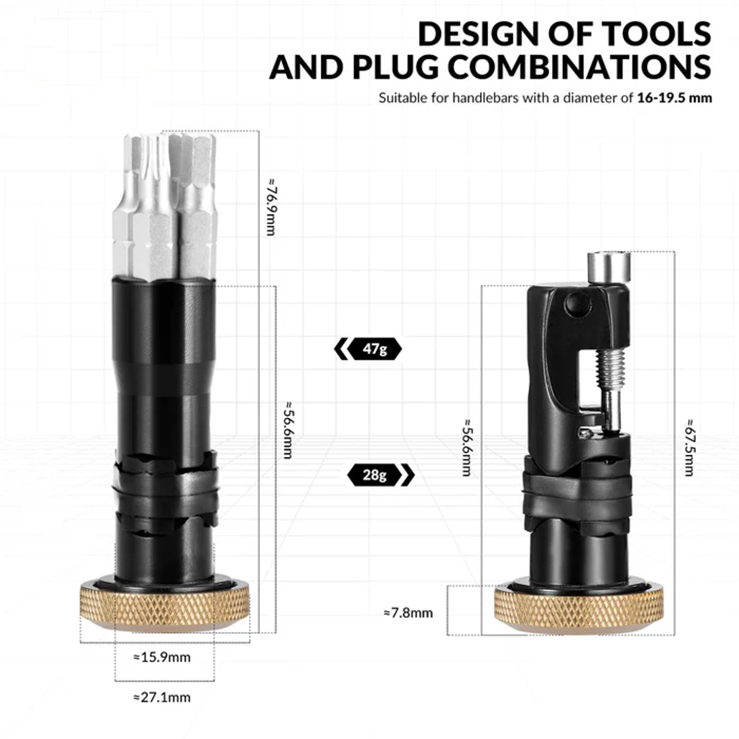 🚴‍♂️ Ultimate Handlebar-End Multi-Tool Kit – Compact, Sleek & Trail-Ready