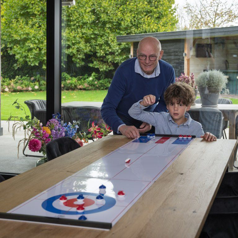 Curling & Shuffleboard 2-in-1 Table Game