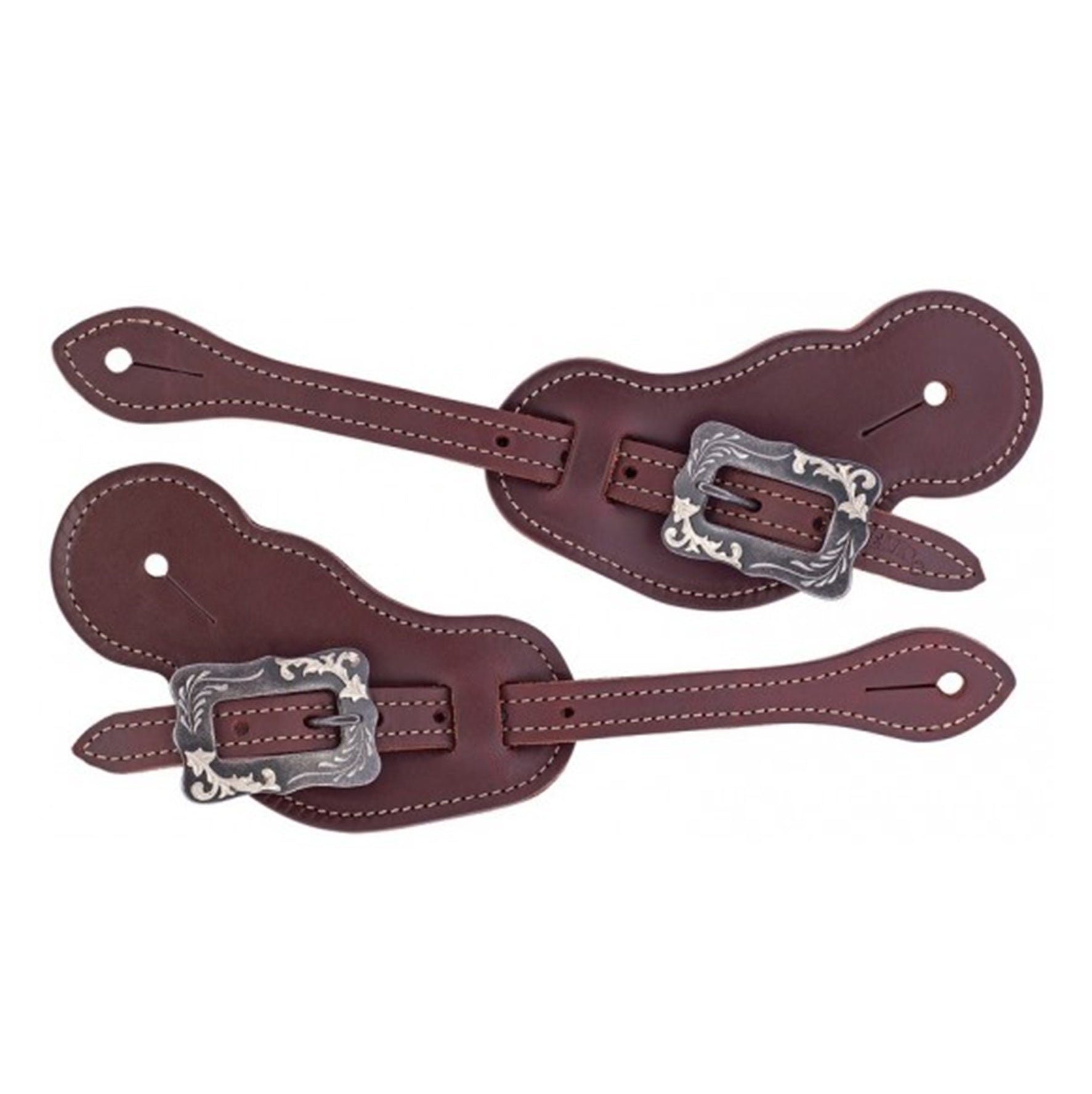 Oil-tanned leather spur belt