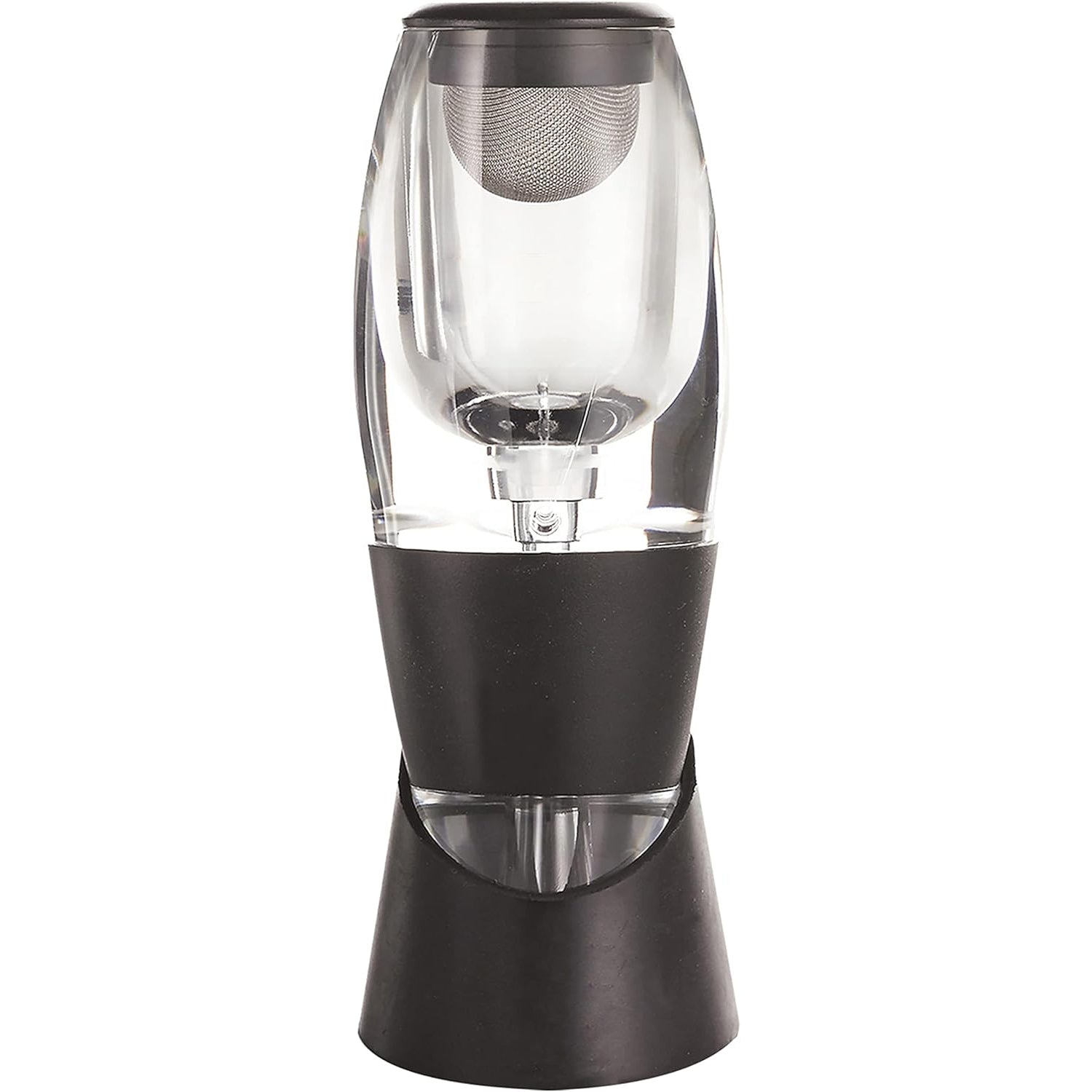 Red wine decanter with anti-drip base