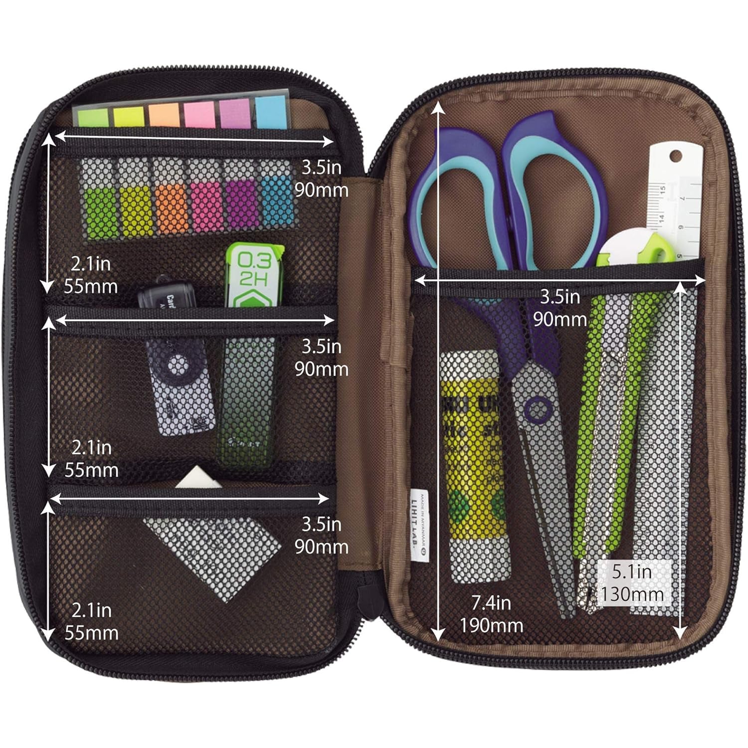 Triple-Zipper Book-Style Pencil Case – Large Capacity Organizer for Stationery, Travel & Daily Essentials