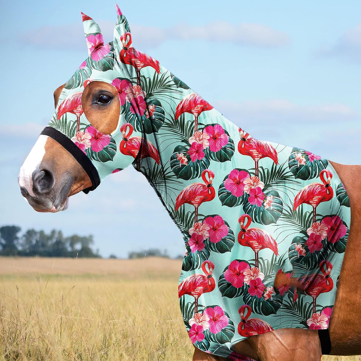 Horse Stretch Hood – Mane Protector with Full Head & Neck Coverage