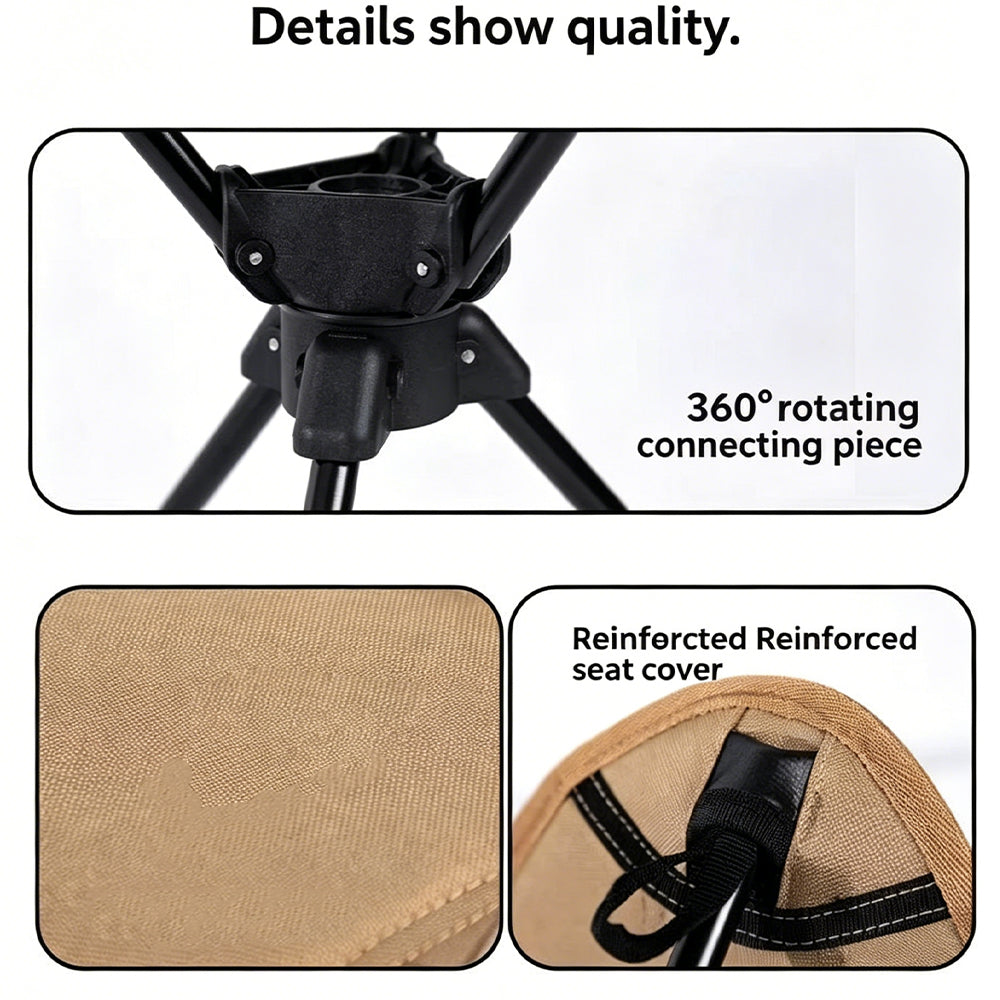 Outdoor Folding Tripod Swivel Stool