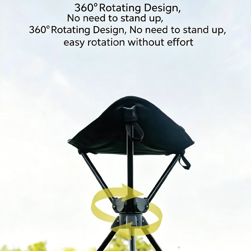 Outdoor Folding Tripod Swivel Stool
