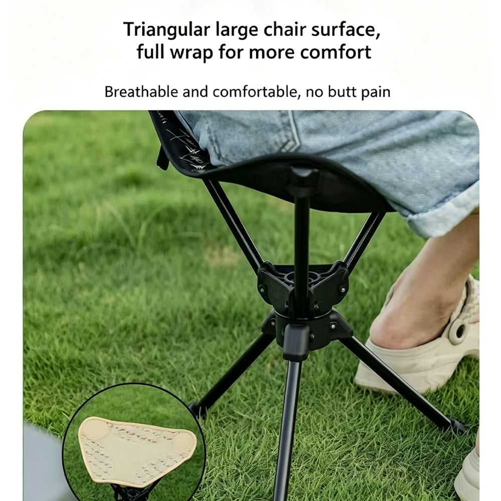 Outdoor Folding Tripod Swivel Stool