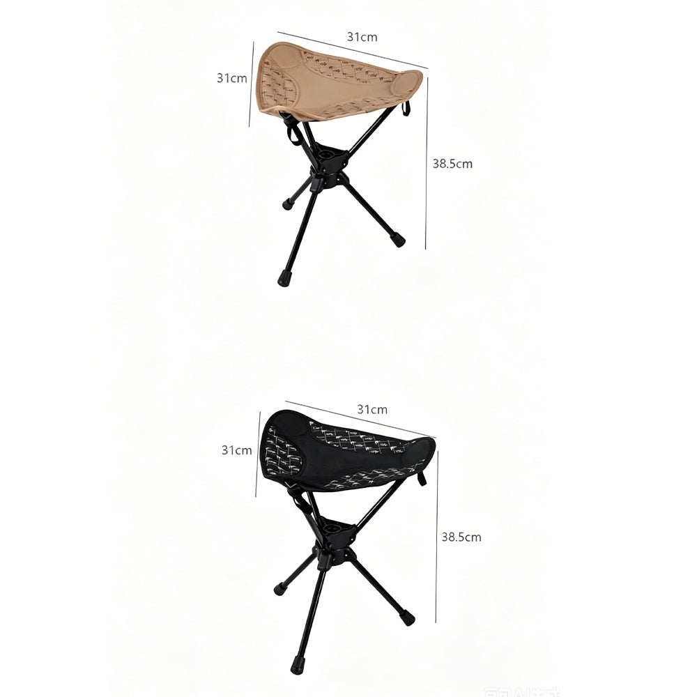 Outdoor Folding Tripod Swivel Stool