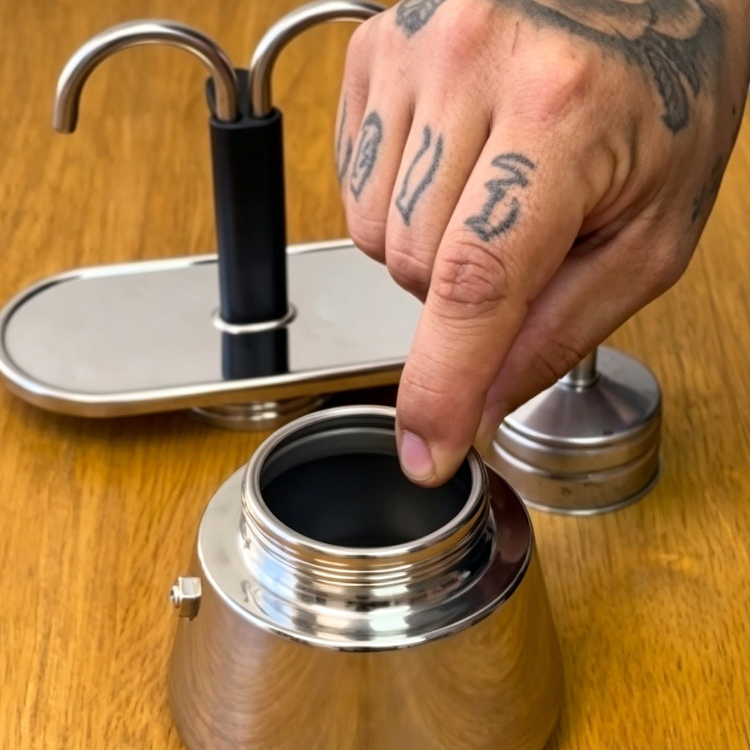 Stainless Steel Moka Pot – Premium Stovetop Espresso Maker, Portable Italian Coffee Brewer