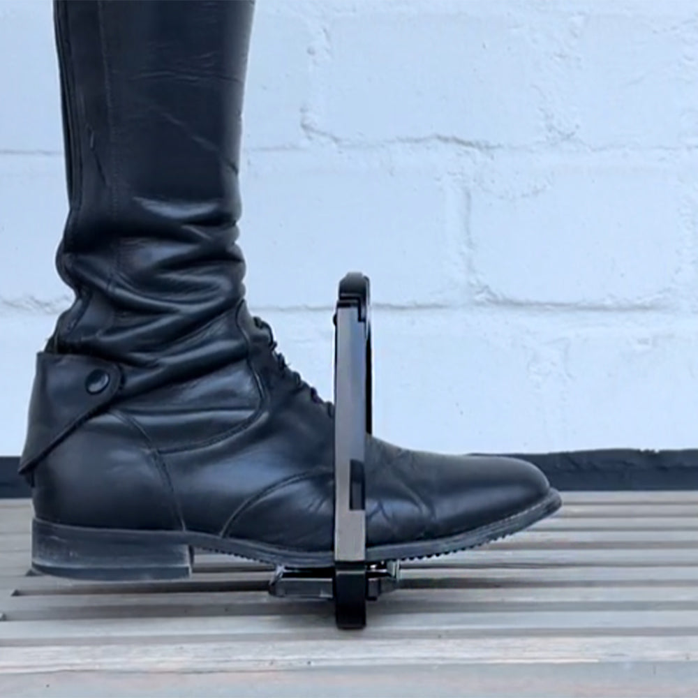 Easy-to-put-on and take-off safety stirrups