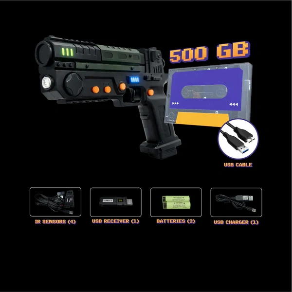2.4GHz Light Gun with Recoil Feedback – IR Sensor Tracking for PC
