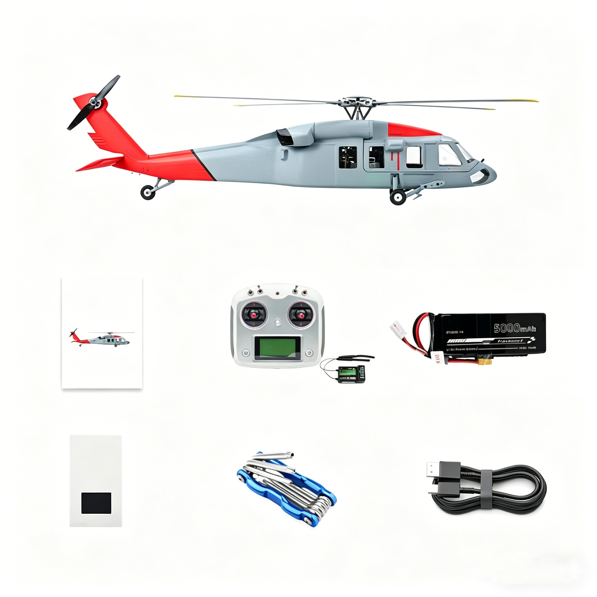 470‑Class Scale Military Helicopter – 6CH with GPS Auto Return