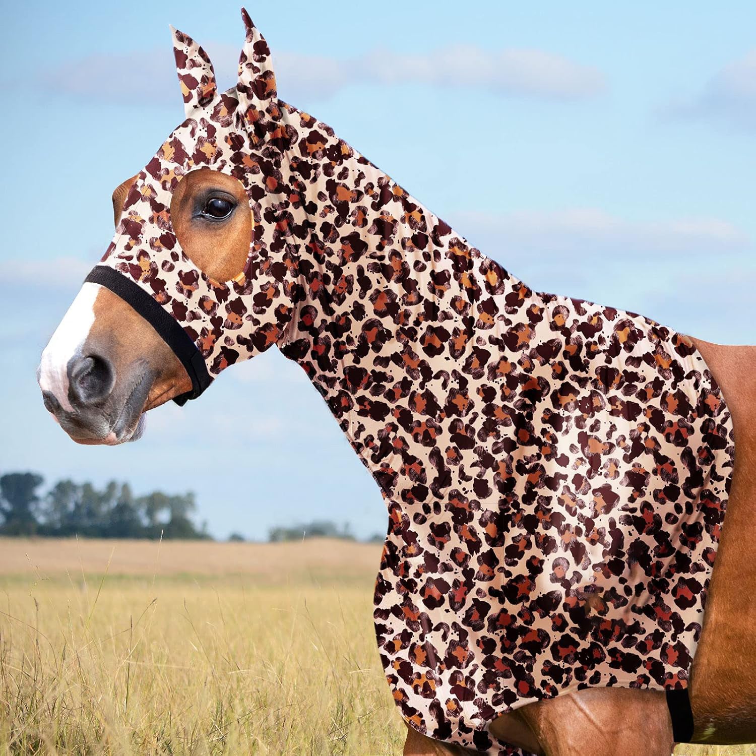 Horse Stretch Hood – Mane Protector with Full Head & Neck Coverage