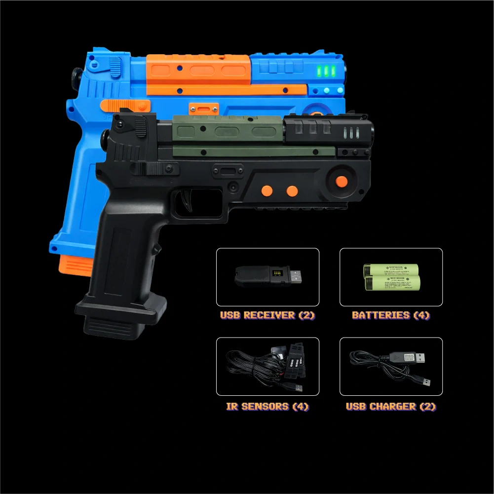 2.4GHz Light Gun with Recoil Feedback – IR Sensor Tracking for PC