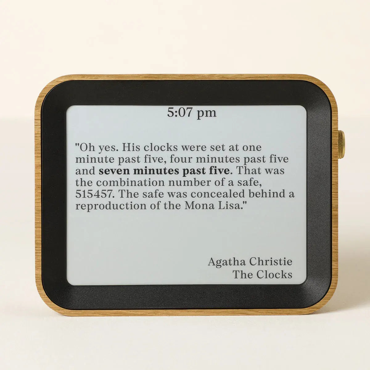 Literary Clock – Time Told Through Classic Literature Quotes