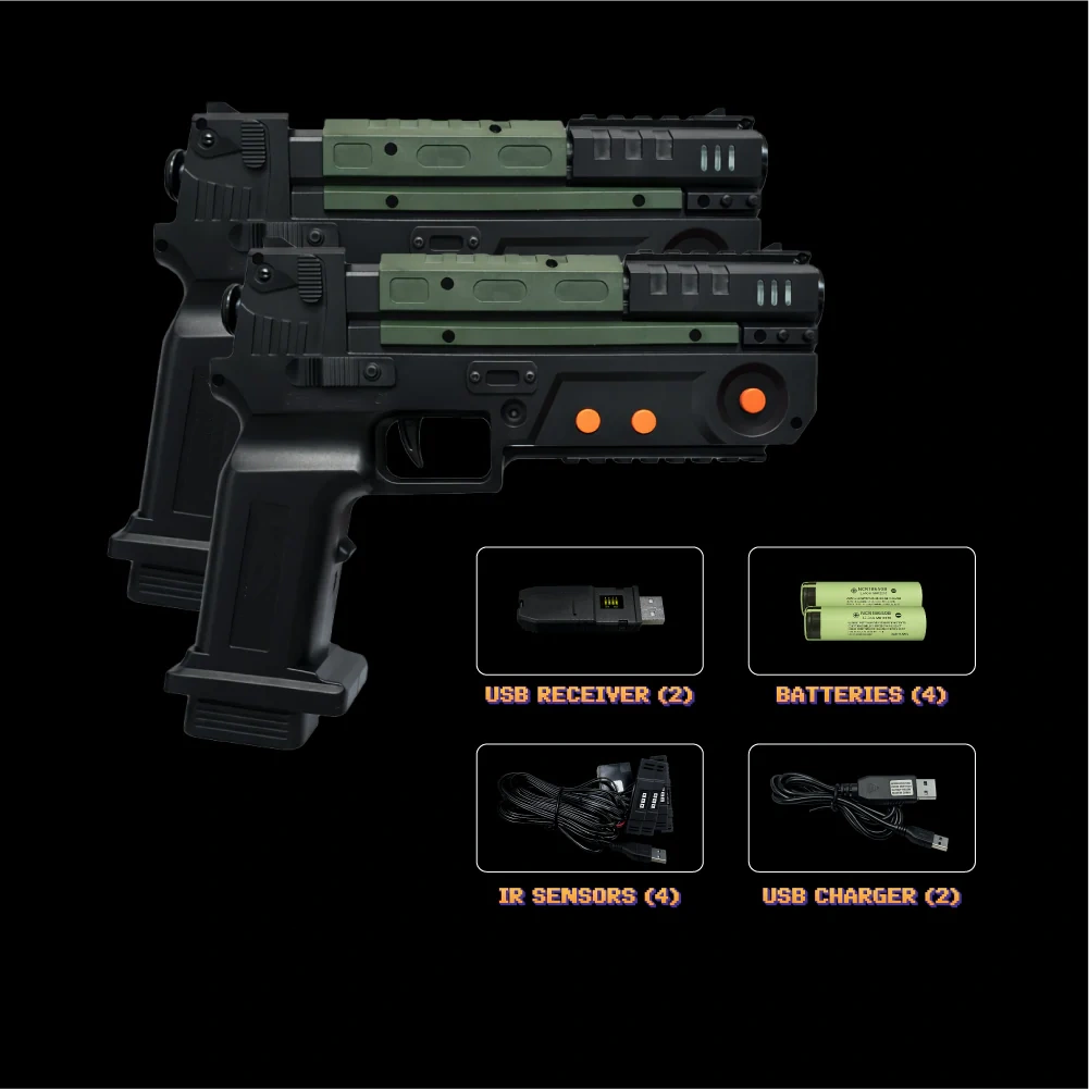 2.4GHz Light Gun with Recoil Feedback – IR Sensor Tracking for PC