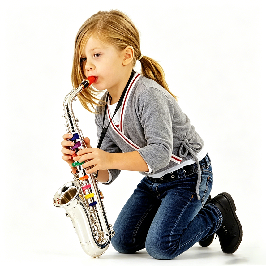 Children's saxophone toy, 8-note saxophone, 42cm, multi-colored