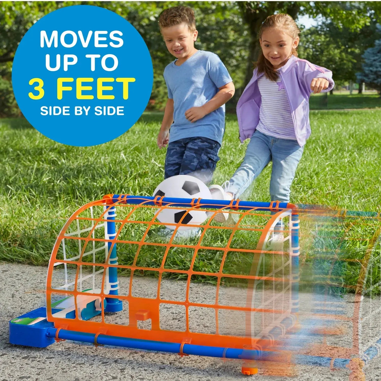 Motorized Soccer Goal Set with Two Soccer Balls