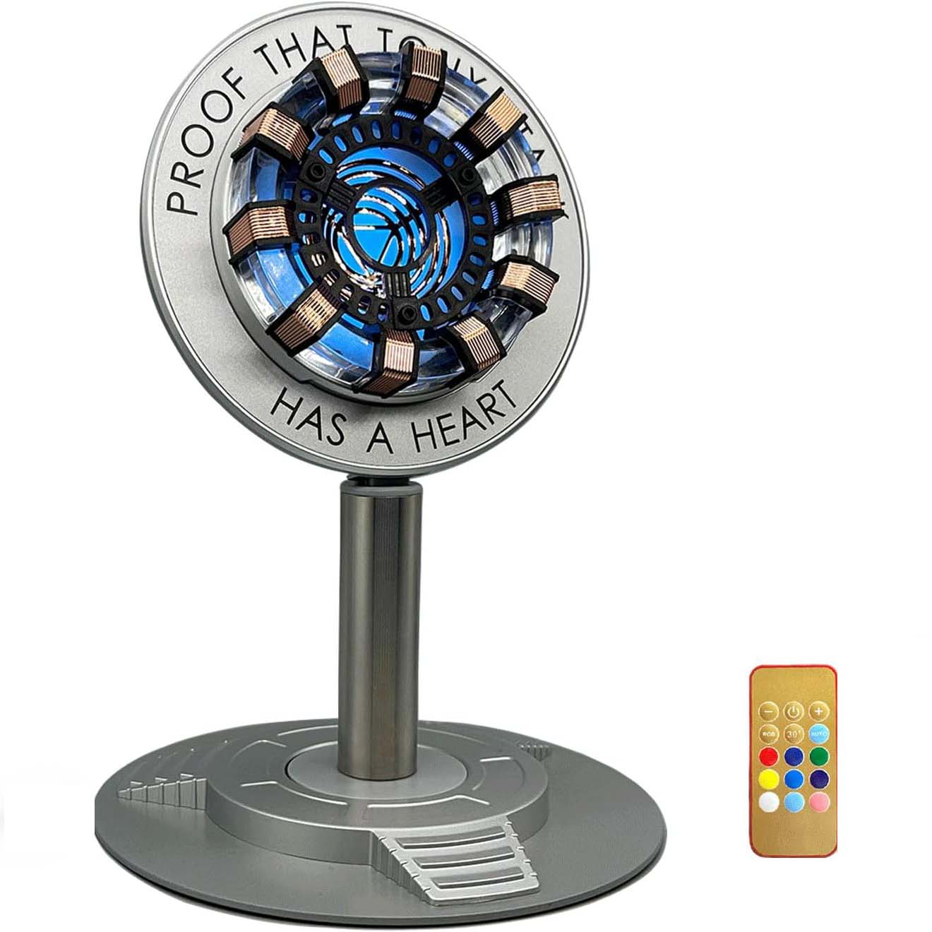 Arc Reactor Lamp — Rechargeable Superhero Desk Lamp — Colorful & Cute Desktop Decor
