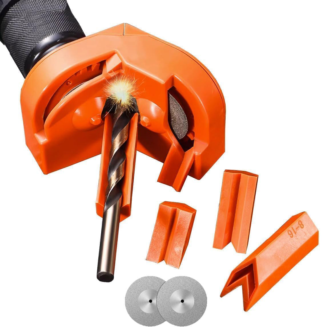 Drill Bit Sharpener – 2‑16mm, Double‑Sided Polishing, Works with Electric Drills & Knives