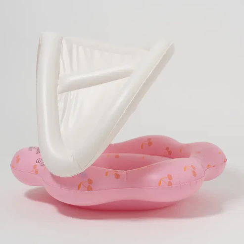 Baby Swim Ring with Canopy – Soft Seat & Headrest, for Toddlers 1+ (24‑33 lbs)