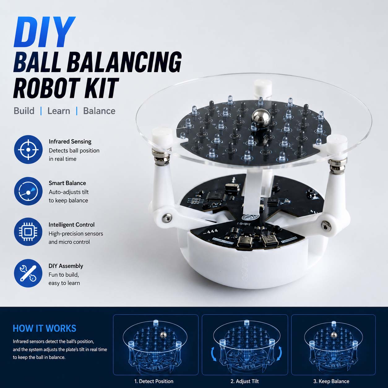 DIY Ball-Balancing Robot Kit