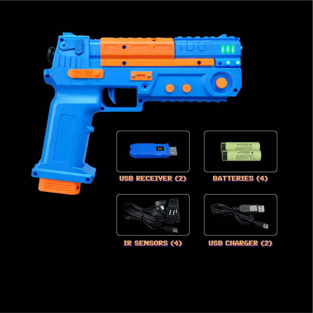 2.4GHz Light Gun with Recoil Feedback – IR Sensor Tracking for PC