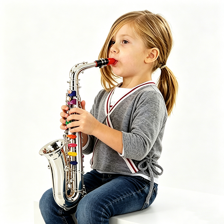 Children's saxophone toy, 8-note saxophone, 42cm, multi-colored