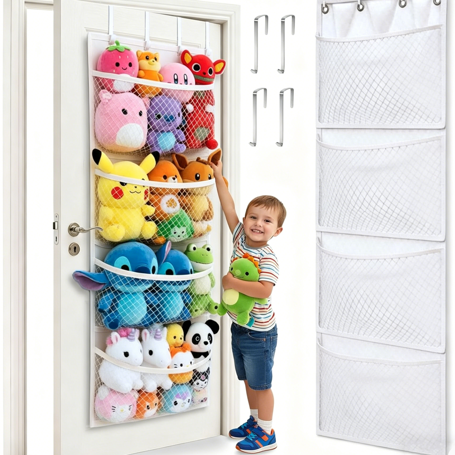The Original Stuffed Animal Storage – Over Door Organizer for Stuffies