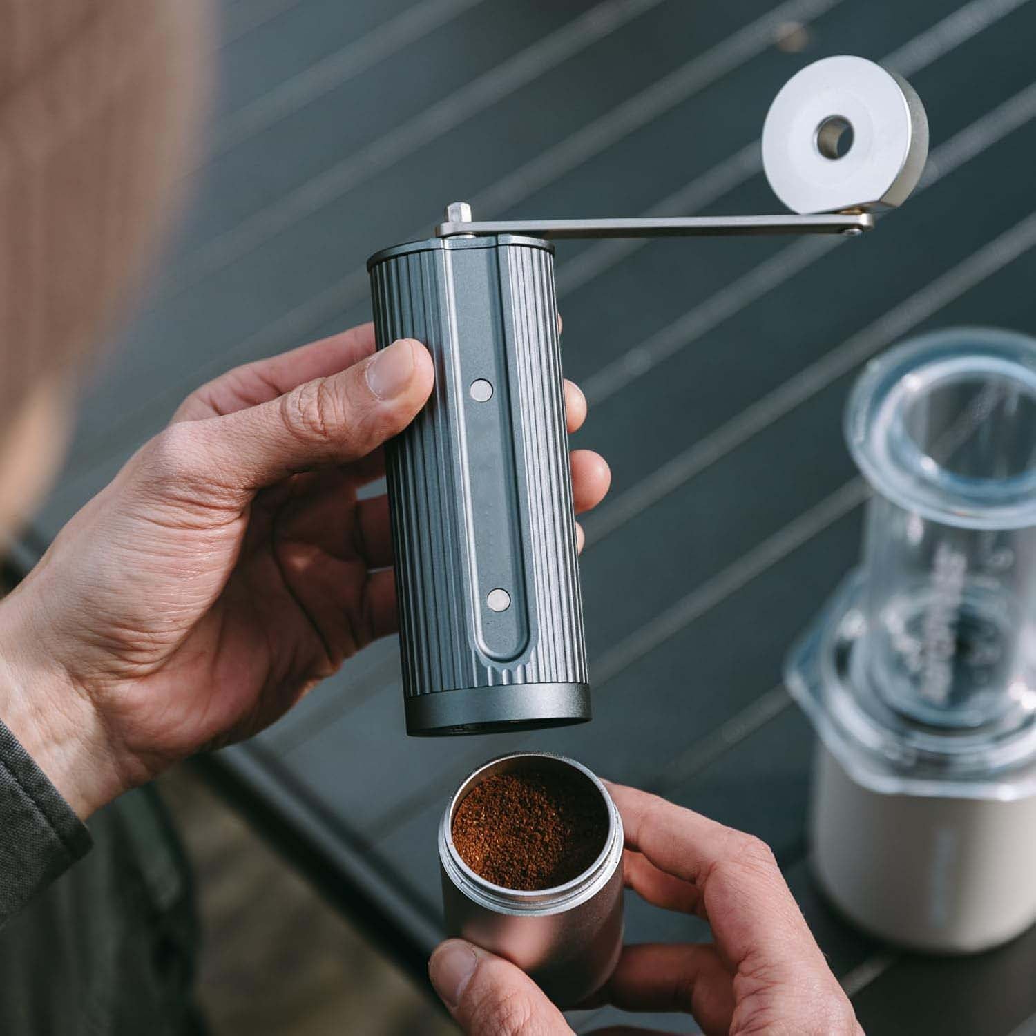 Manual Coffee Grinder – Portable Handheld Conical Grinder