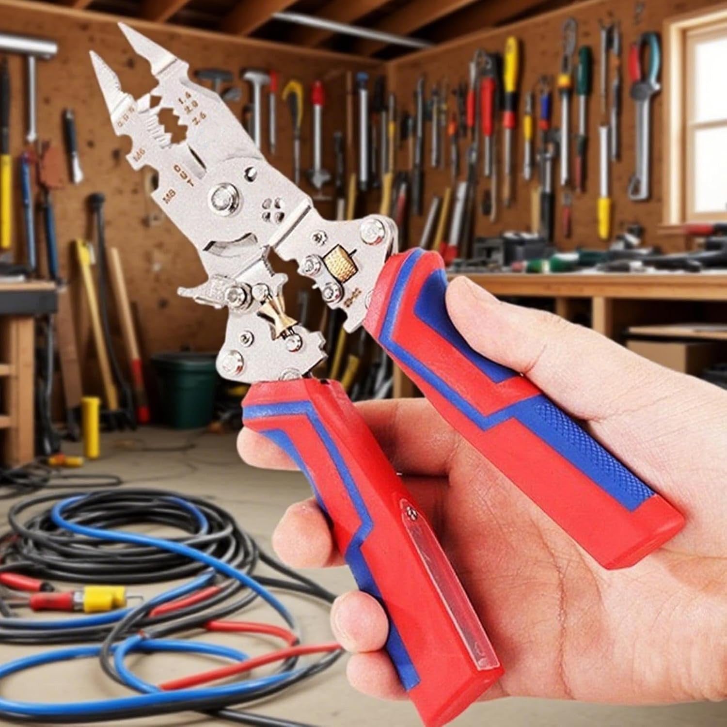 Folding Cable Cutter and Voltage Test Pliers