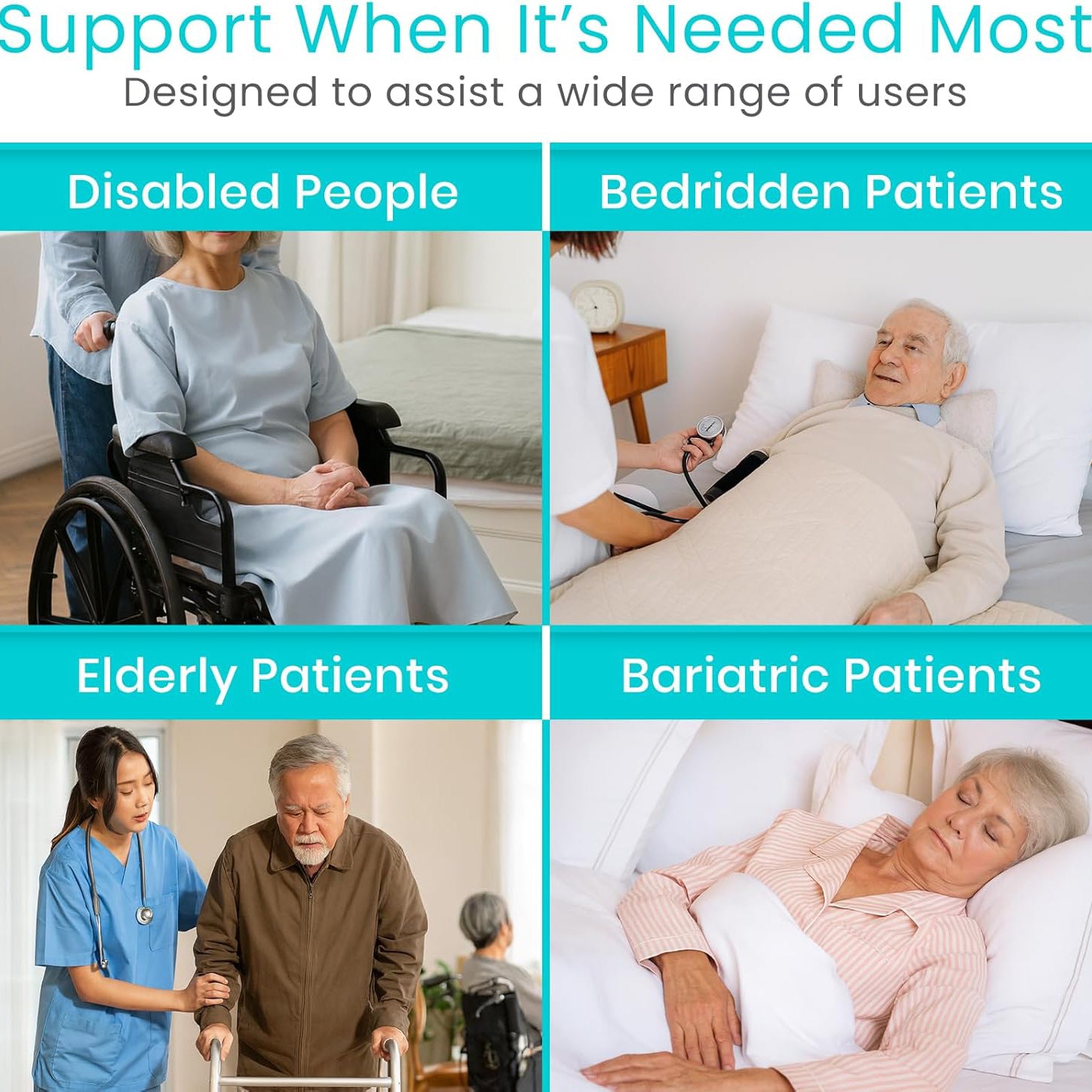 Patient Transfer Sling Belt – 330 lb Capacity, 10 Padded Handles, Non‑Slip, for Bed Wheelchair Car Transfers