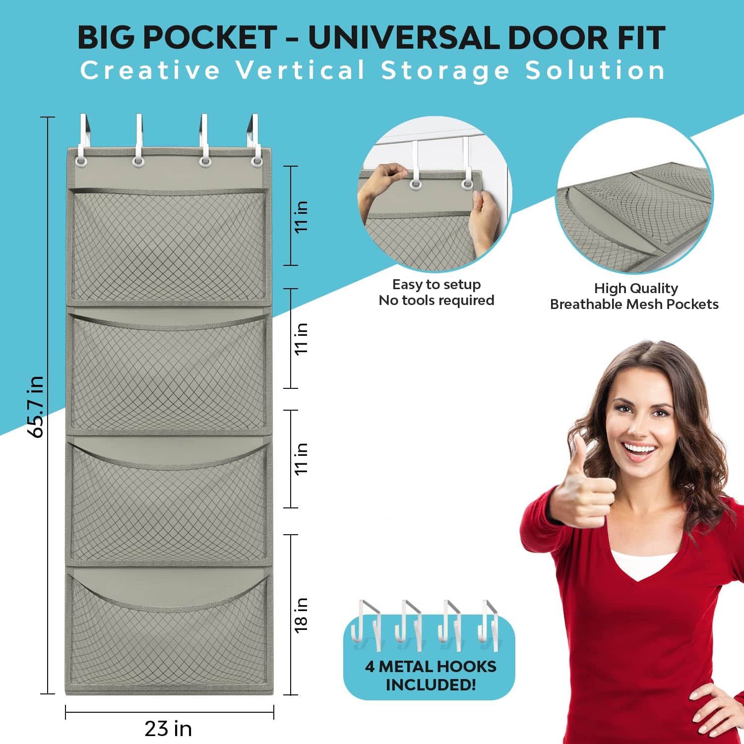 The Original Stuffed Animal Storage – Over Door Organizer for Stuffies