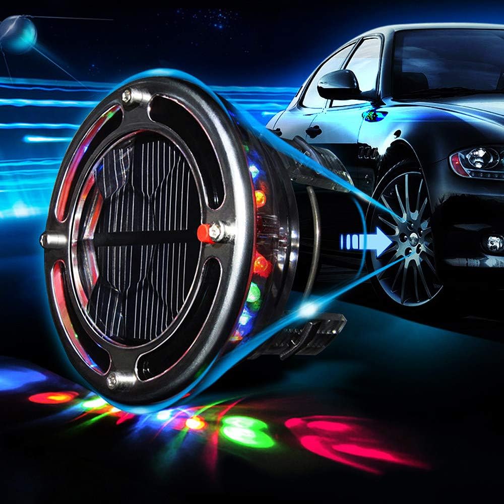Car Wheel Hub LED Light – Waterproof Solar Powered Flashing Tire Decoration