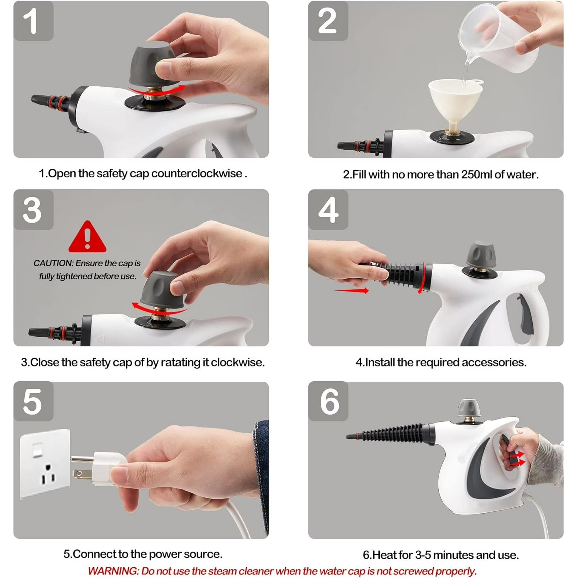 Chemical‑Free Handheld Steam Cleaner – 230°F Power, No Scrubbing