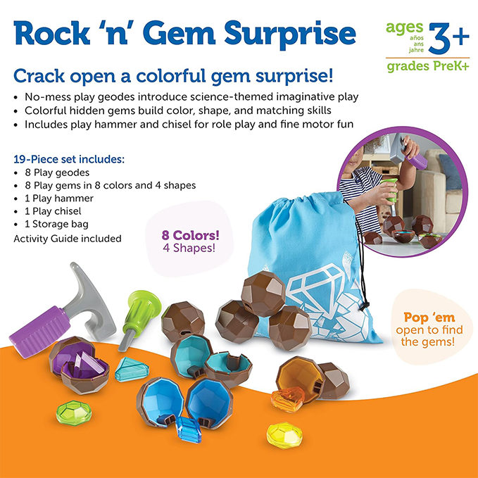 Rocking Jewel Surprise Children's Toy Set of 19 Pieces - Educational Toy