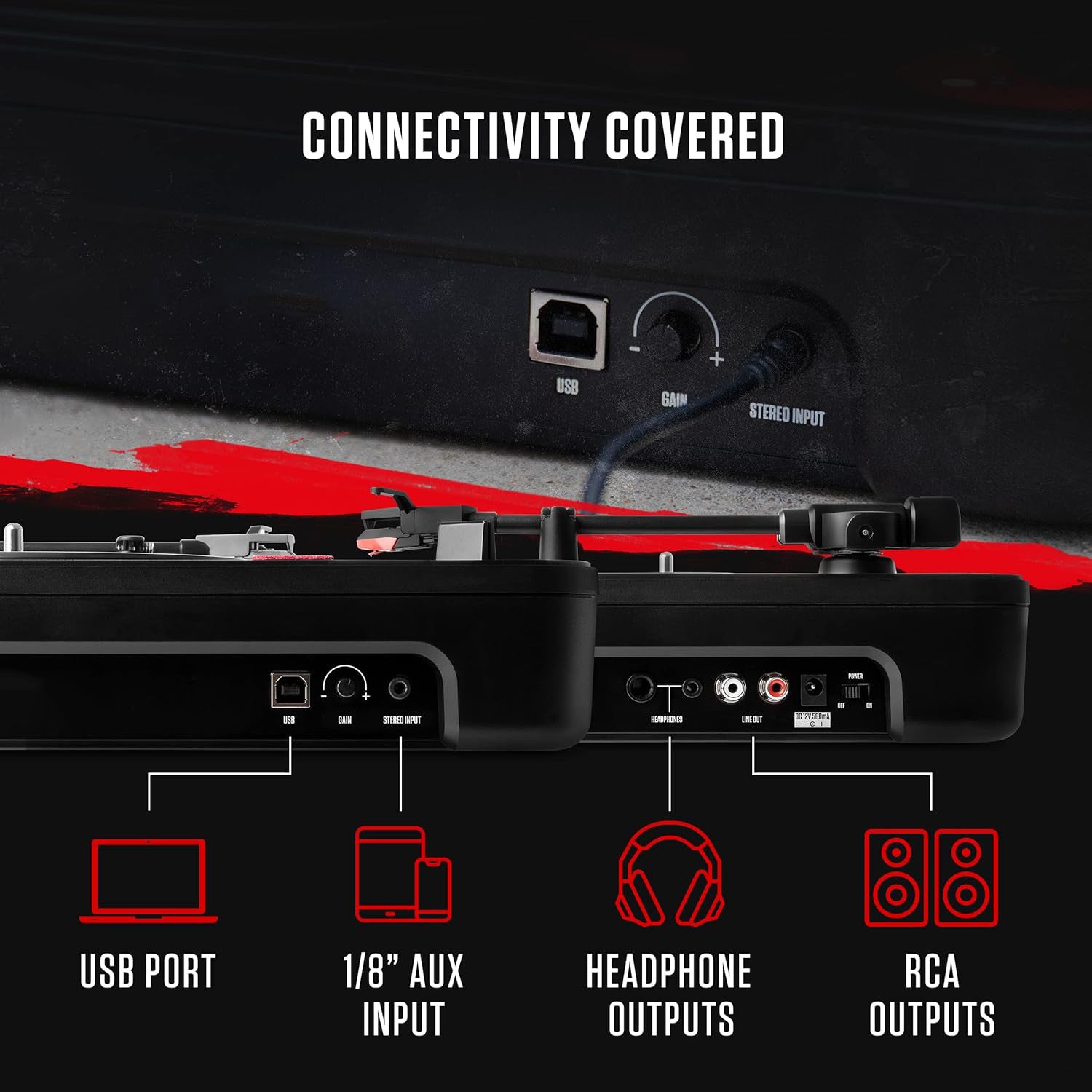 Portable Turntable – AC/Battery Powered Scratch Controller for Anywhere Use