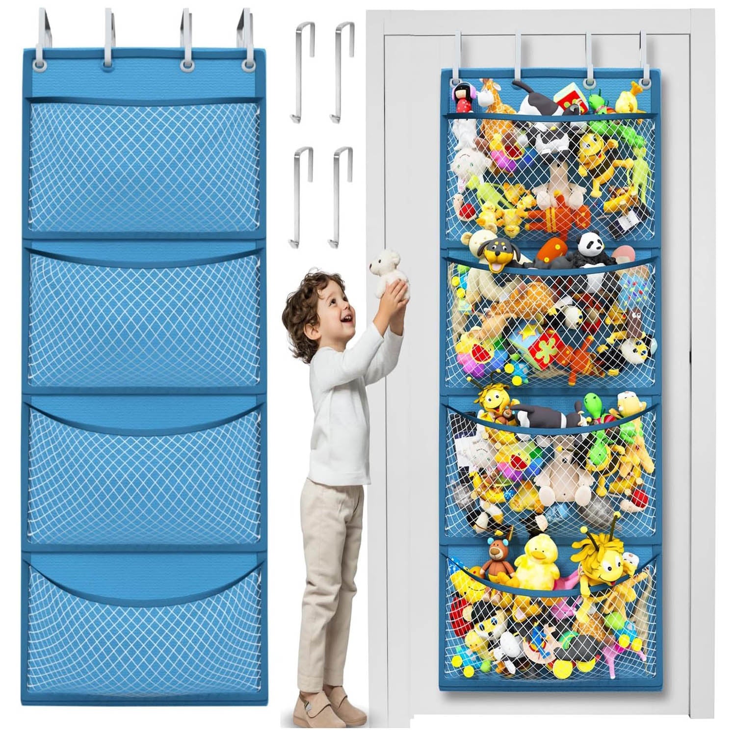 The Original Stuffed Animal Storage – Over Door Organizer for Stuffies