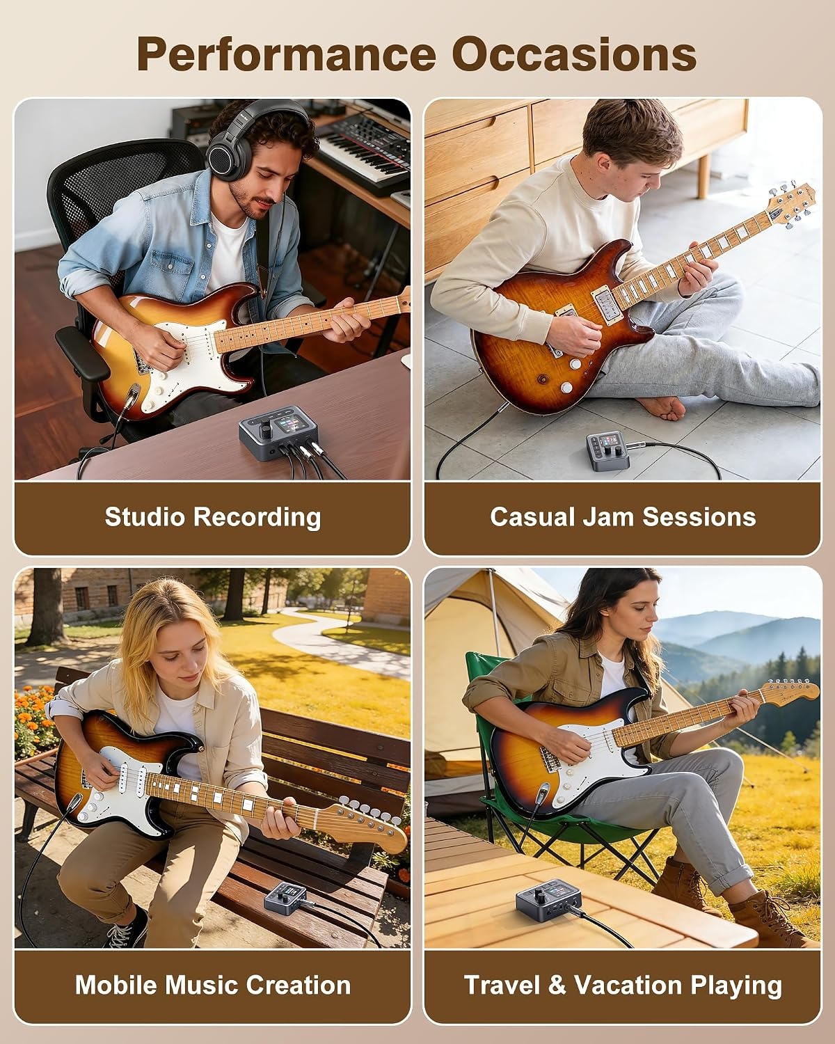 Portable Guitar Tone Machine-80 Presets, Amp Simulation & Recording Effects In Your Pocket