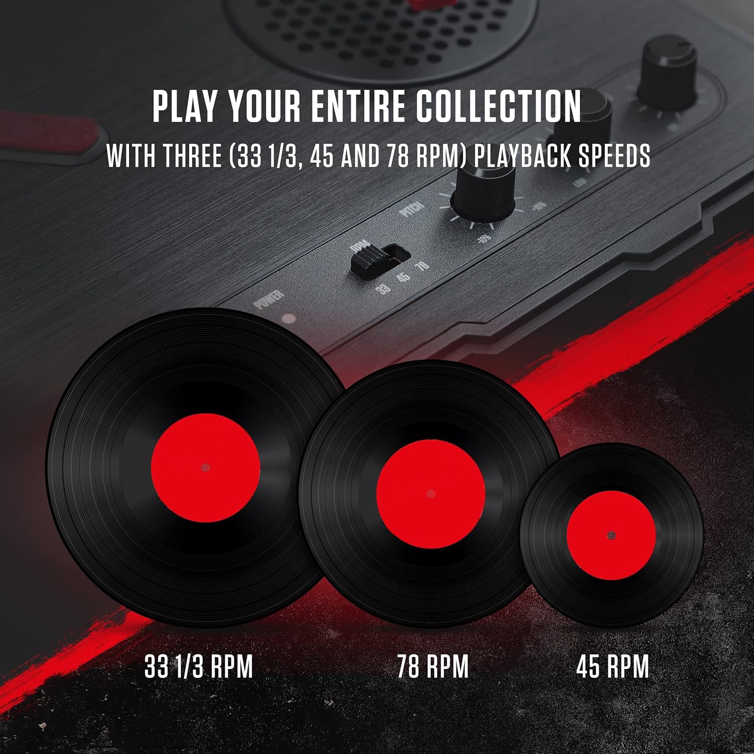 Portable Turntable – AC/Battery Powered Scratch Controller for Anywhere Use