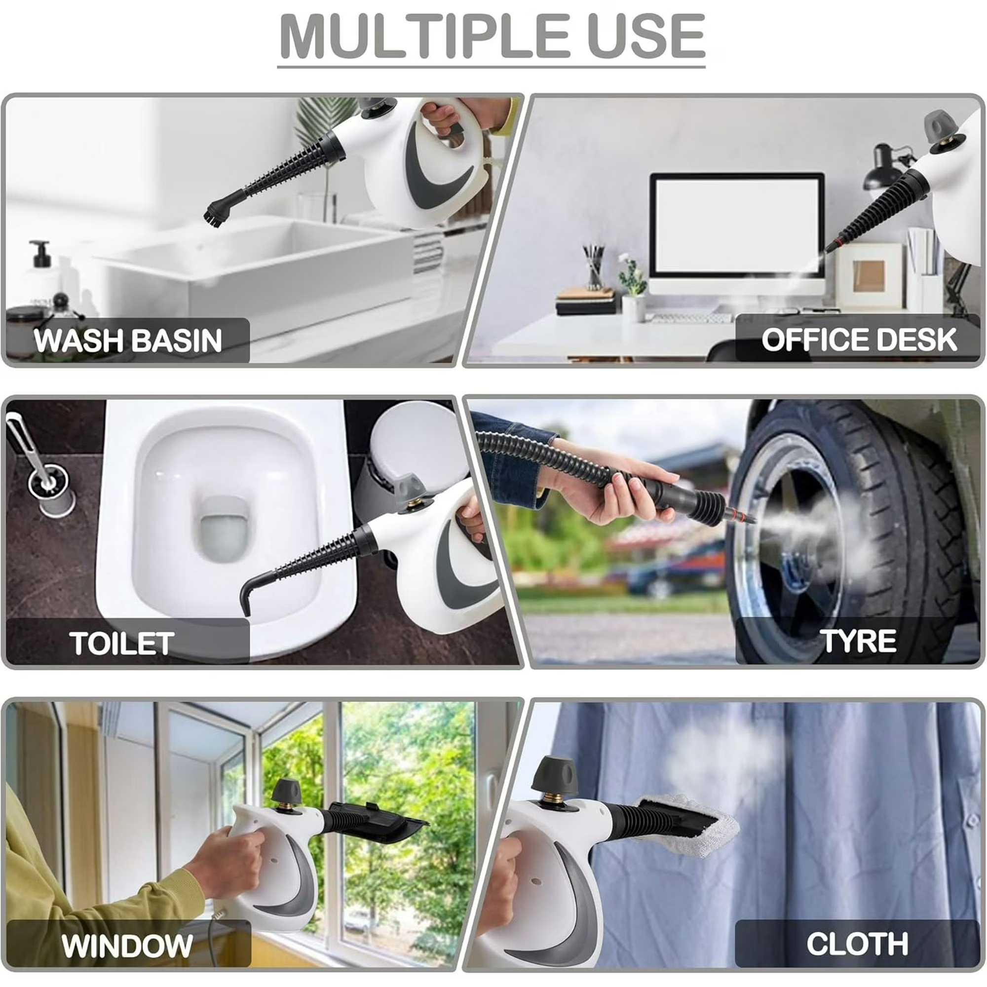 Chemical‑Free Handheld Steam Cleaner – 230°F Power, No Scrubbing