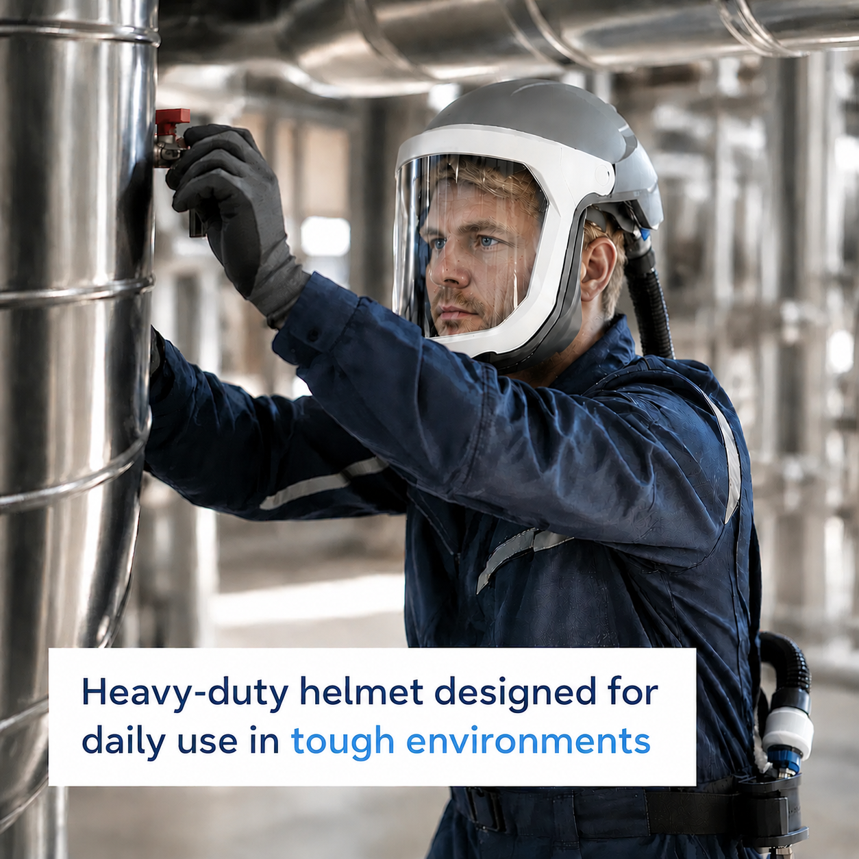 Powered Air‑Purifying Respirator Kit – 8‑20H Runtime, Hard Hat Helmet