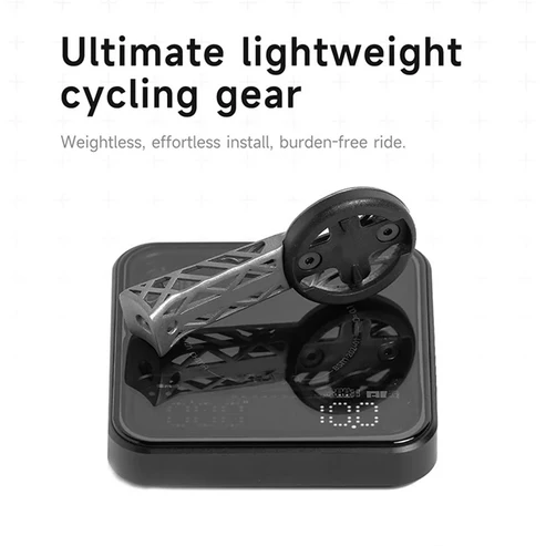 TC4 Titanium Bike Computer Mount – 10g Ultralight, Aerospace‑Grade, Fits Garmin/Wahoo/Bryton