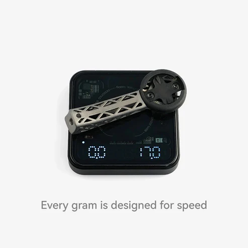 TC4 Titanium Bike Computer Mount – 10g Ultralight, Aerospace‑Grade, Fits Garmin/Wahoo/Bryton