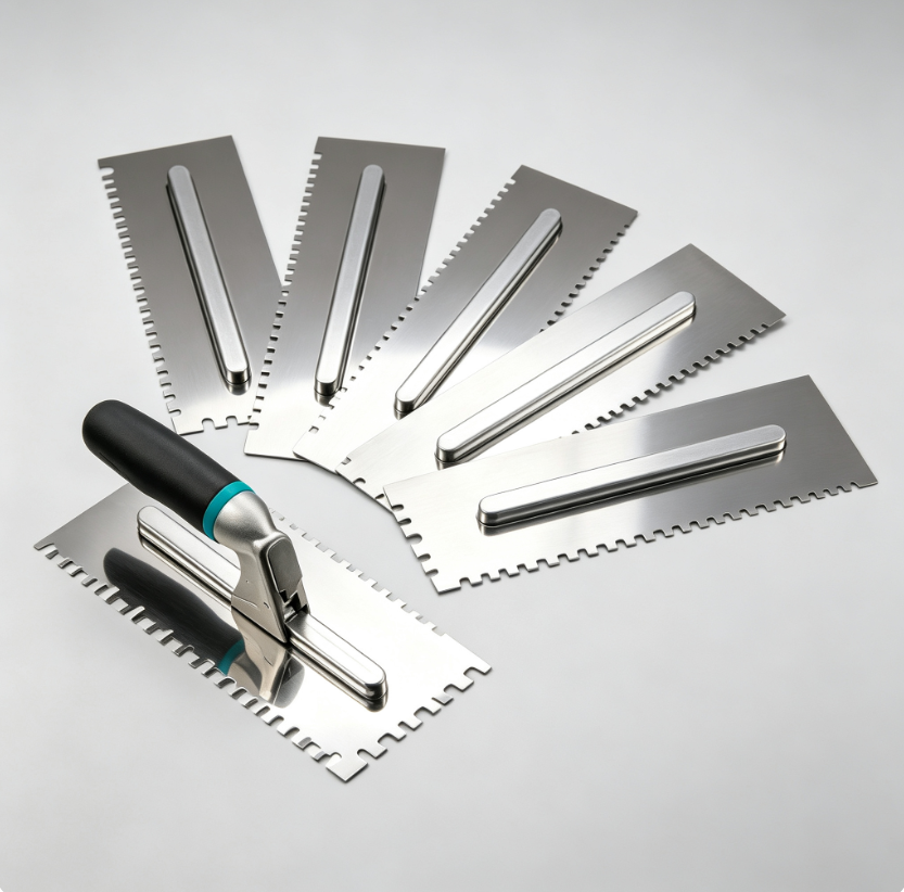 The Ultimate Notched Trowel Set – 6 Interchangeable Blades for Flawless Tile Installation