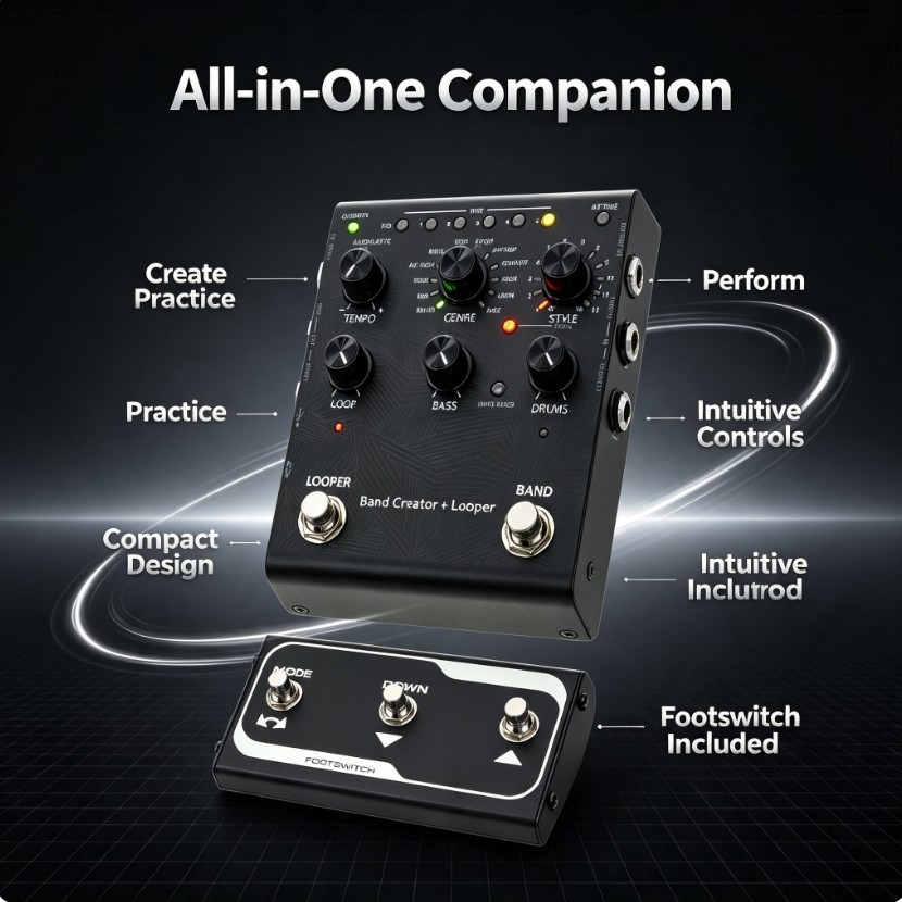 🎸 The Ultimate Pocket Band – Stompbox-Sized Rhythm Engine & Looper