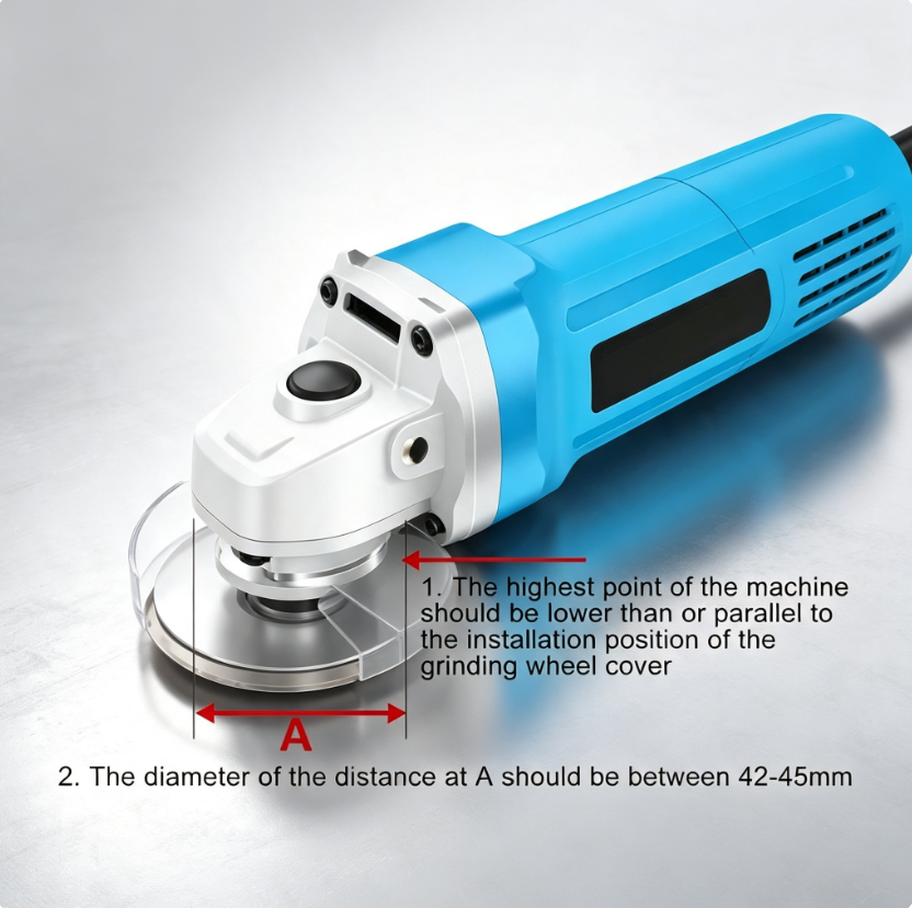 Electric Angle Grinder with High-Power Motor and Multi-Function Cutting & Grinding Capability