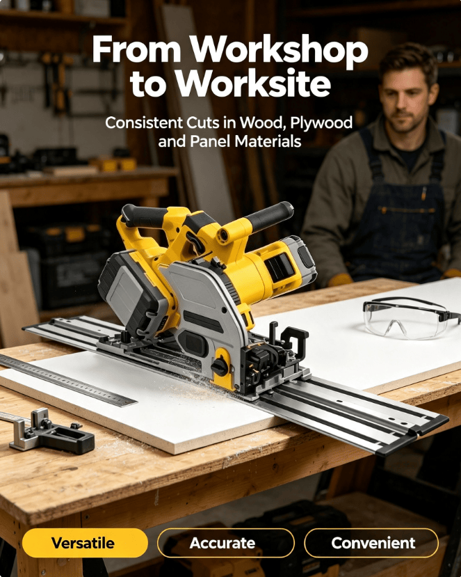 The Ultimate Cordless Track Saw Kit – Slice Through Hardwood Like Butter