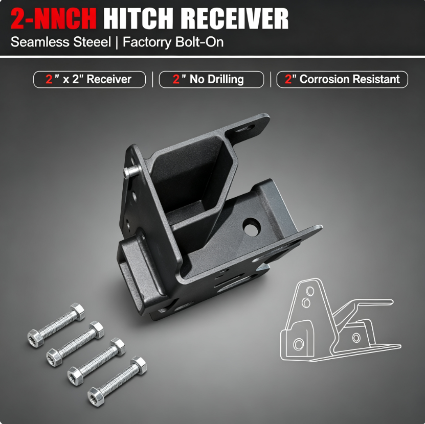 2-Inch Heavy-Duty Trailer Hitch Receiver – Universal Fit for Most SUVs & Trucks