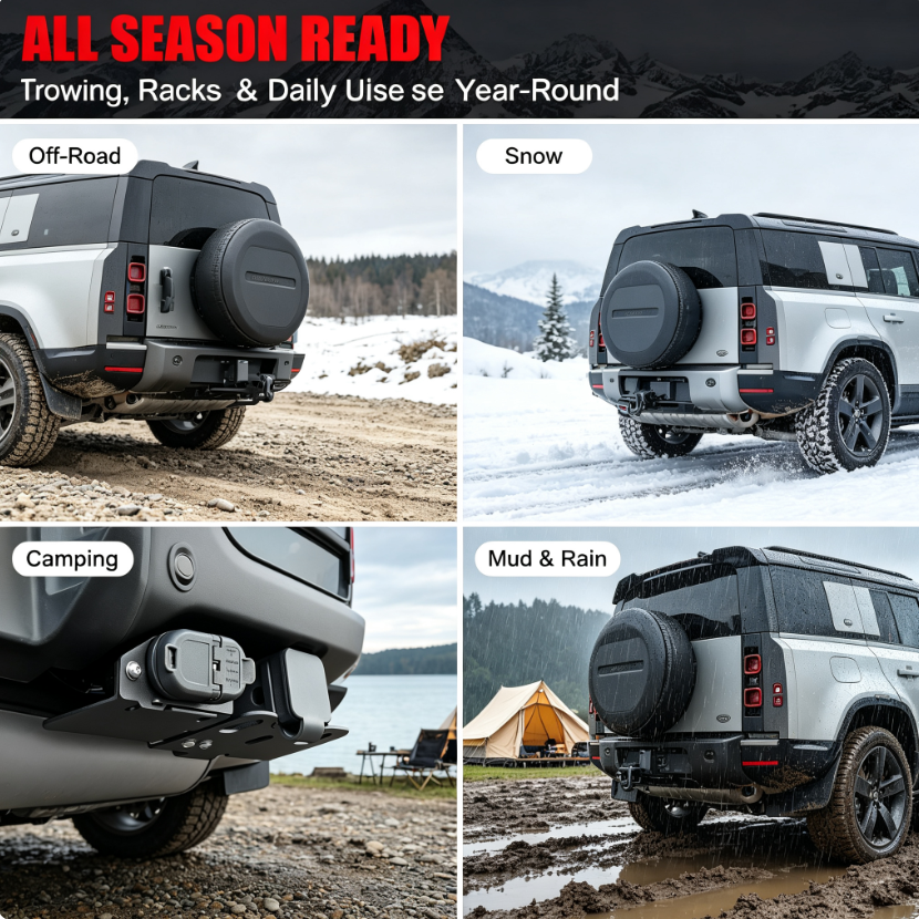 2-Inch Heavy-Duty Trailer Hitch Receiver – Universal Fit for Most SUVs & Trucks