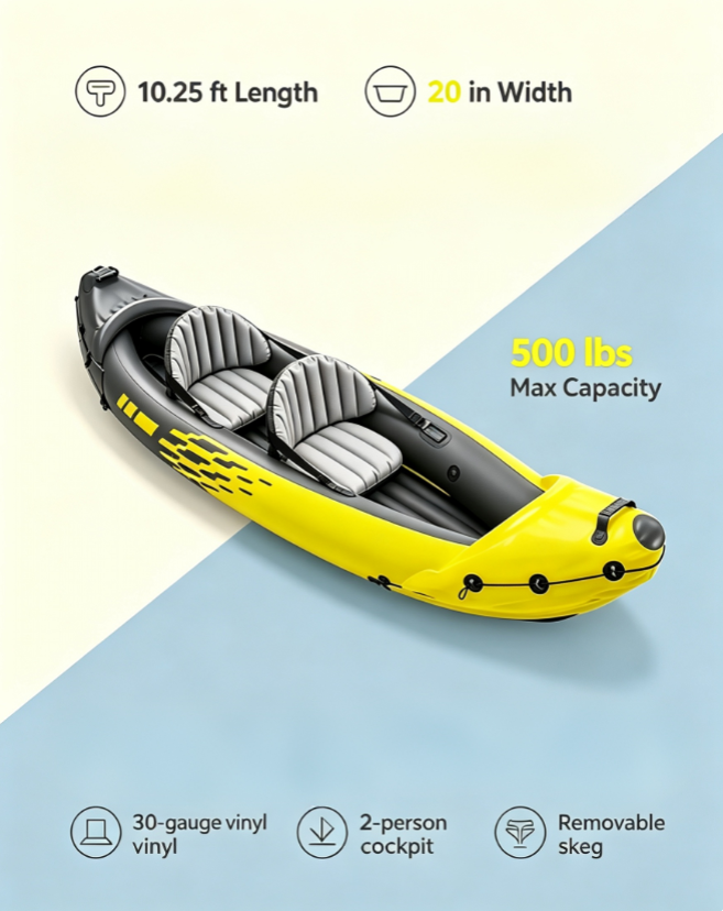 The Ultimate 2-Person Inflatable Kayak – 10.25 Ft of Pure Adventure