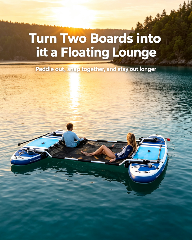 The Floating Lounge That Turns Two Boards Into a Party